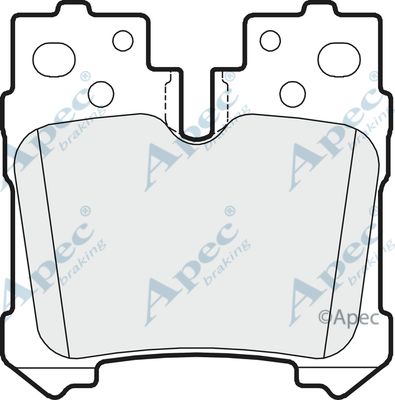 APEC BRAKING Piduriklotsi komplekt,ketaspidur PAD1623